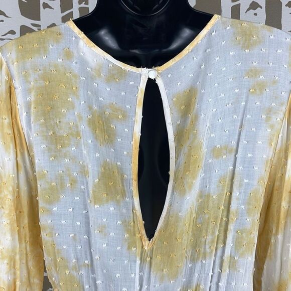 Peach Love Tie Dyed Swiss Dot Romper M - Picture 6 of 9